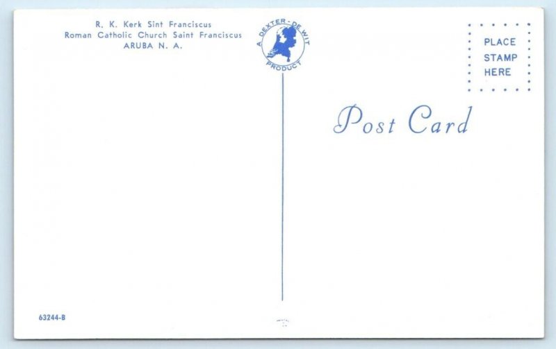 Roman Catholic Church Saint Franciscus ARUBA Postcard