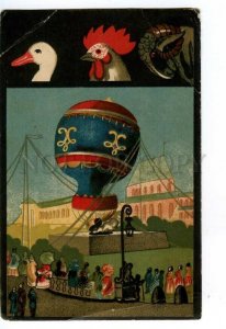 497349 HISTORY AVIATION rise Hot Air Balloon Versailles duck rooster ram card