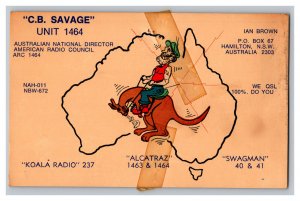Postcard QSL CB Ham Radio Amateur Card From Hamilton N.S.W. Australia