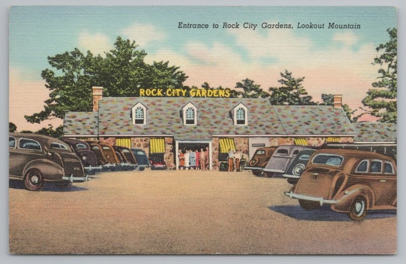 Rock City Tennessee~Entrance To Gardens~Lookout Mts~Vintage Postcard