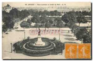 Old Postcard Angers Lorraine Place and Gardens Mail