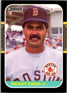 1986 Donruss Baseball Card Dwight Evans Boston Red Sox sk12294