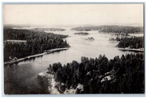 Tammerfors (Tampere) Finland Postcard Forest River Scene 1927 Vintage