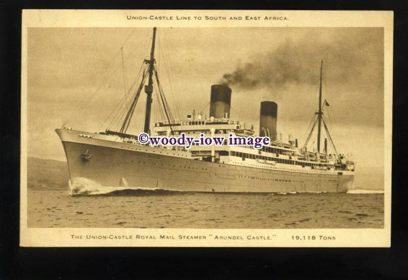 LS1386 - Union Castle Liner - Arundel Castle - postcard