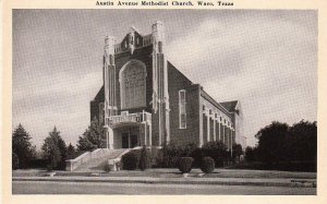 Postcard Austin Avenue Methodist Church Waco TX