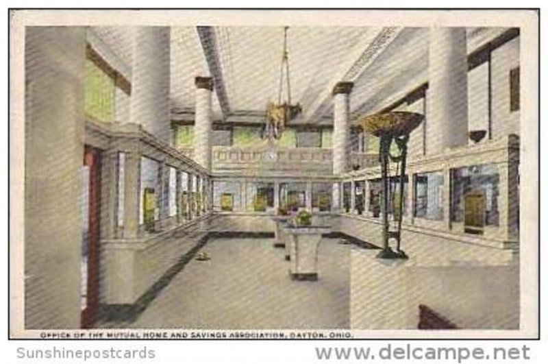 Ohio Dayton Office Interior of The Manual Home and Savings Bank Association