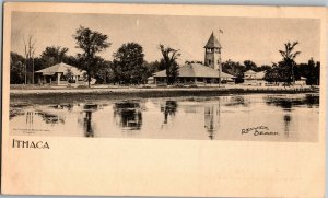 View of Renwick Beach, Ithaca NY Undivided Back Vintage Postcard G62