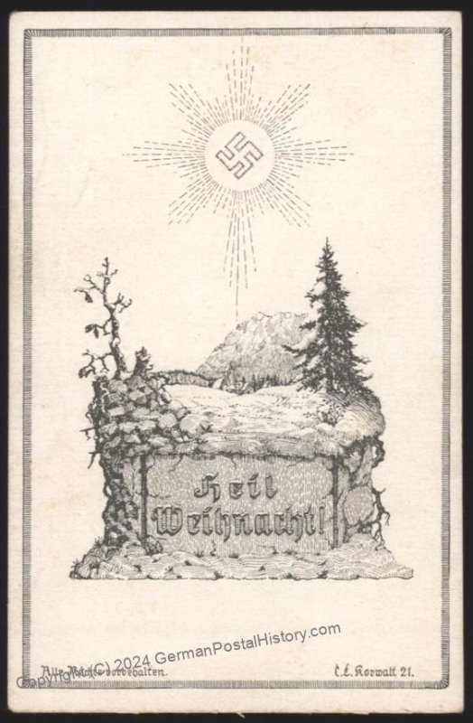 Austria NSDAP Nazi Party Christmas 1921! Deutsch-Oesterreich Weihnachten  112952