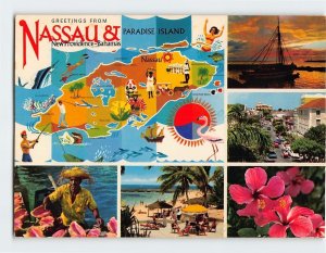 Postcard Greetings From Nassau & Paradise Island, New Providence, Bahamas