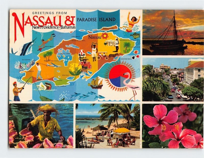 Postcard Greetings From Nassau & Paradise Island, New Providence, Bahamas