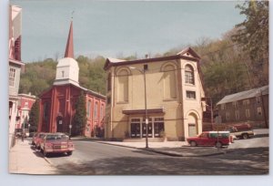 Church and Opera House, Somewhere USA, 1986 Real Photo Postcard, RPPC