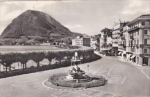 Switzerland Lugano Quai Fontana Bossi e Monte S Salvatore 1952 Photo