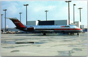 Airplane US Air DC 9-31 Airliner Passenger Cruise Postcard