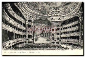 Old Postcard The Paris Opera Interior