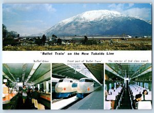 Nagoya Japan Postcard 'Bullet Train' on the New Tokaido Line Multiview c1950's