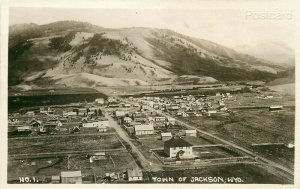 WY, Jackson,  Wyoming, Town View, Wesley Andrews No. 1, RPPC