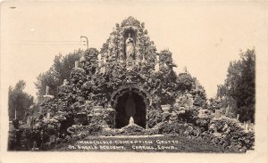 Carroll IA~St Angela Academy Immaculate Conception Grotto~Jesus Statue~'...