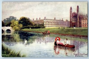 Cambridge England Postcard King's College Chapel c1950's Unposted Vintage