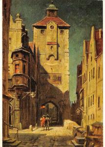 GG11060 carl spitzweg heimkehr painting postcard  germany