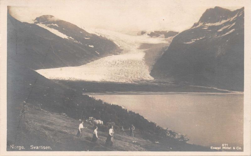 SVARITISEN NORWAY NORGE~GLACIER-PHOTO POSTCARD