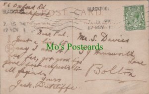 Genealogy Postcard - Davies, 59 Ainsworth Lane, Bolton, Lancashire GL196