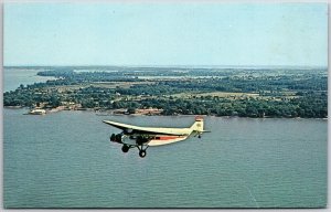Airplane Catawba Island North of Sandusky Bay Port Clinton Ohio Vintage Postcard