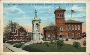 Texarkana Texas TX Arkansas AR Confederate Monument Civil War Vintage Postcard