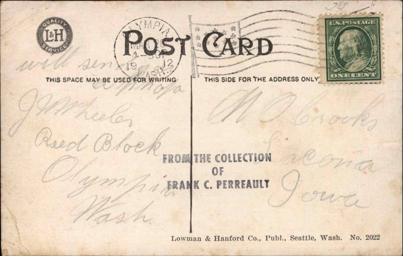 Antique Postcard SEATTLE WASHINGTON WA Fire Boat FIREBOAT FIRE FIGHTING