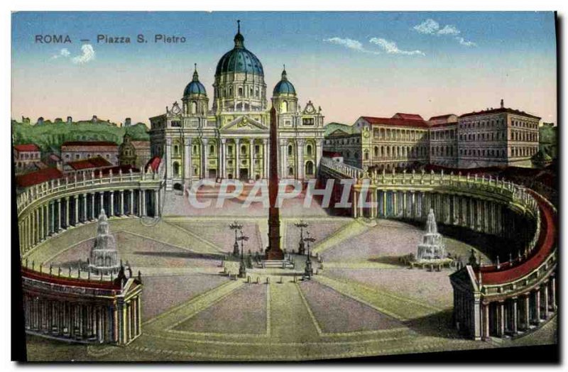 Old Postcard Roma Piazza S Pietro