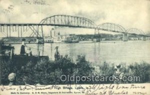 High Bridge, lyons, Iowa, USA Steamboat, Ship Postal Used Unknown light inter...