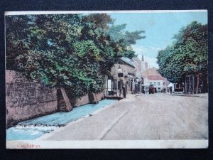 CARSHALTON near COACH & HORSES PUB shows Roadside Water Stream - Old Postcard