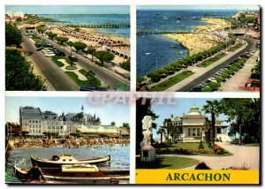 Modern Postcard Arcachon Pespective on beaches General view of the beaches an...