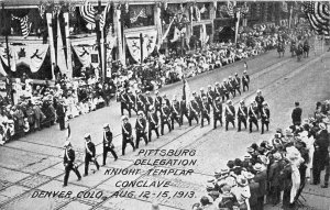 J38/ Denver Colorado Postcard c10 Pittsburg Delegation Knight Templar 157