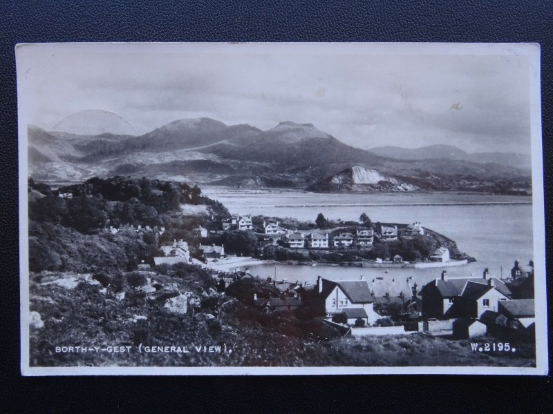 Wales BORTH Y GEST Porthmadog c1946 RP Postcard by Valentine W2195