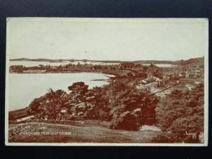 Scotland Fife BURNTISLAND from GOLF COURSE c1930s Postcard by Valentine