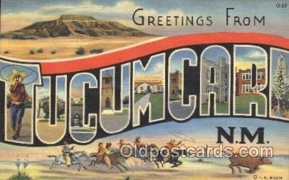 Tucumcari, N.M., USA Large Letter Town Unused 