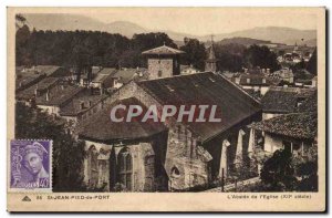 Old Postcard Saint Jean Pied de Port L & # & # 39abside of 39eglise