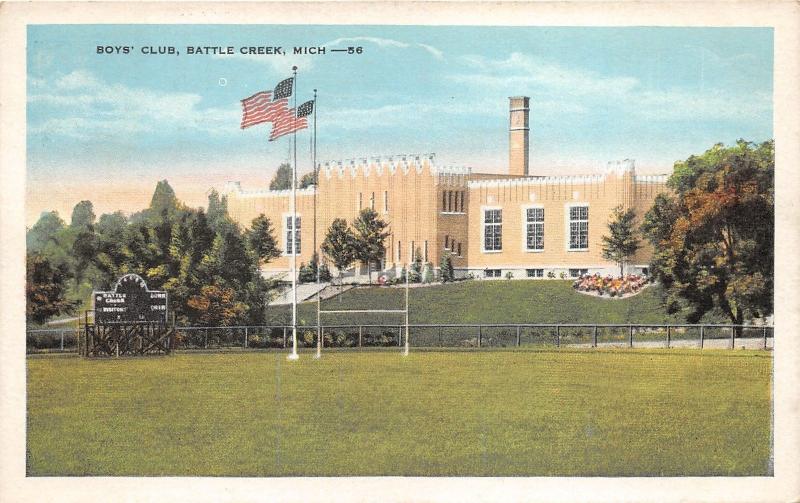 Battle Creek Michigan~Boys Club Building & Grounds~Football Field/Scoreboard~20s