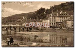 Belgium Bouillon Postcard Old Bridge and Liege city center