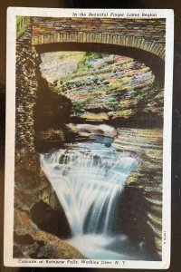 Vintage Postcard 1948 Rainbow Falls, Watkins Glen, Finger Lakes, New York (NY)