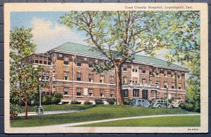 Vintage Postcard 1938 Cass County Hospital Logansport Indiana (IN)