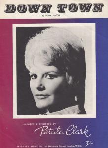 Downtown Petula Clark Down Town Sheet Music