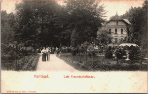 Czech Republic Karlsbad Karlovy Vary Cafe Freundschaftssaal Postcard C268