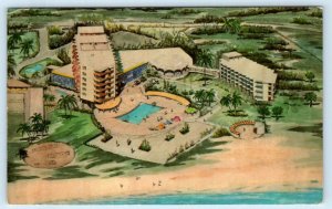 ARUBA, Netherlands Antilles ~ New ARUBA CARIBBEAN HOTEL Casino c1960s Postcard