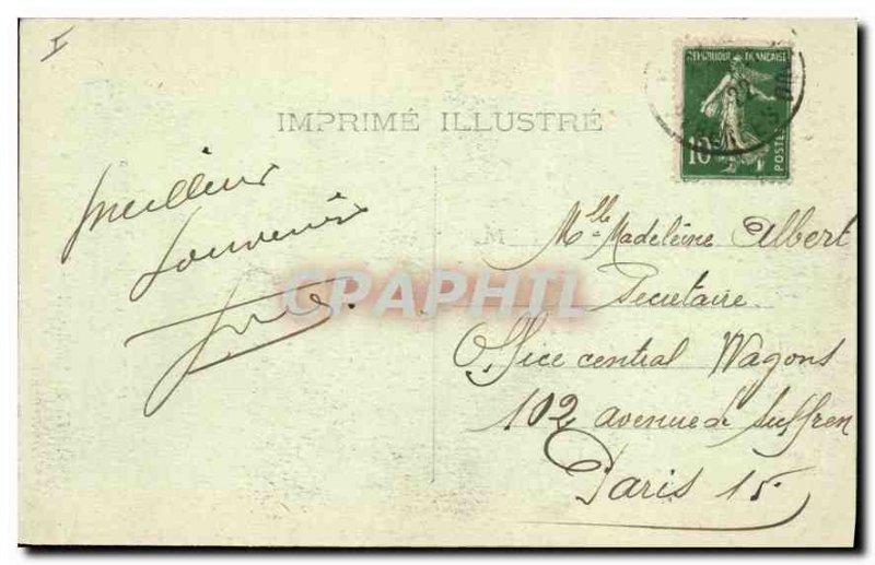 Old Postcard Perpignan Platanes