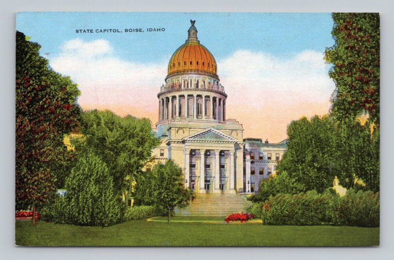 State Capitol Building Boise ID Idaho UNP Unused Linen Postcard M9