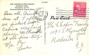 Garfield Restaurant Ashtabula, Ohio OH Postcard