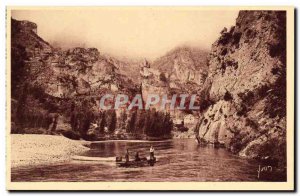 Old Postcard Gorges Du Tarn Tarn Castelbouc at the foot of the old castle and...