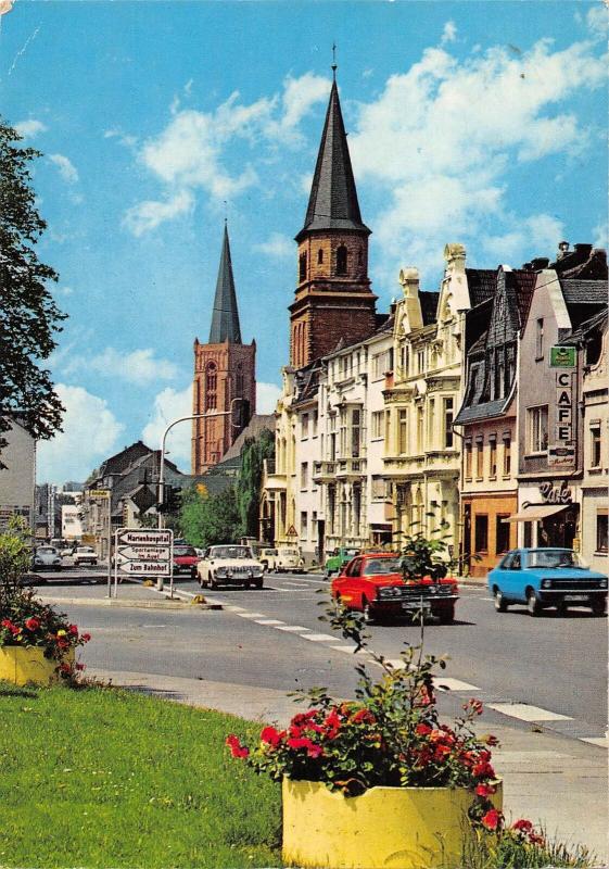 GG11404 Euskirchen Rolner Strasse Auto Vintage Cars Cafe Church Kirche