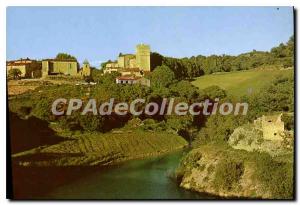 Postcard Old Esparron de Verdon Lake Village and Chateau